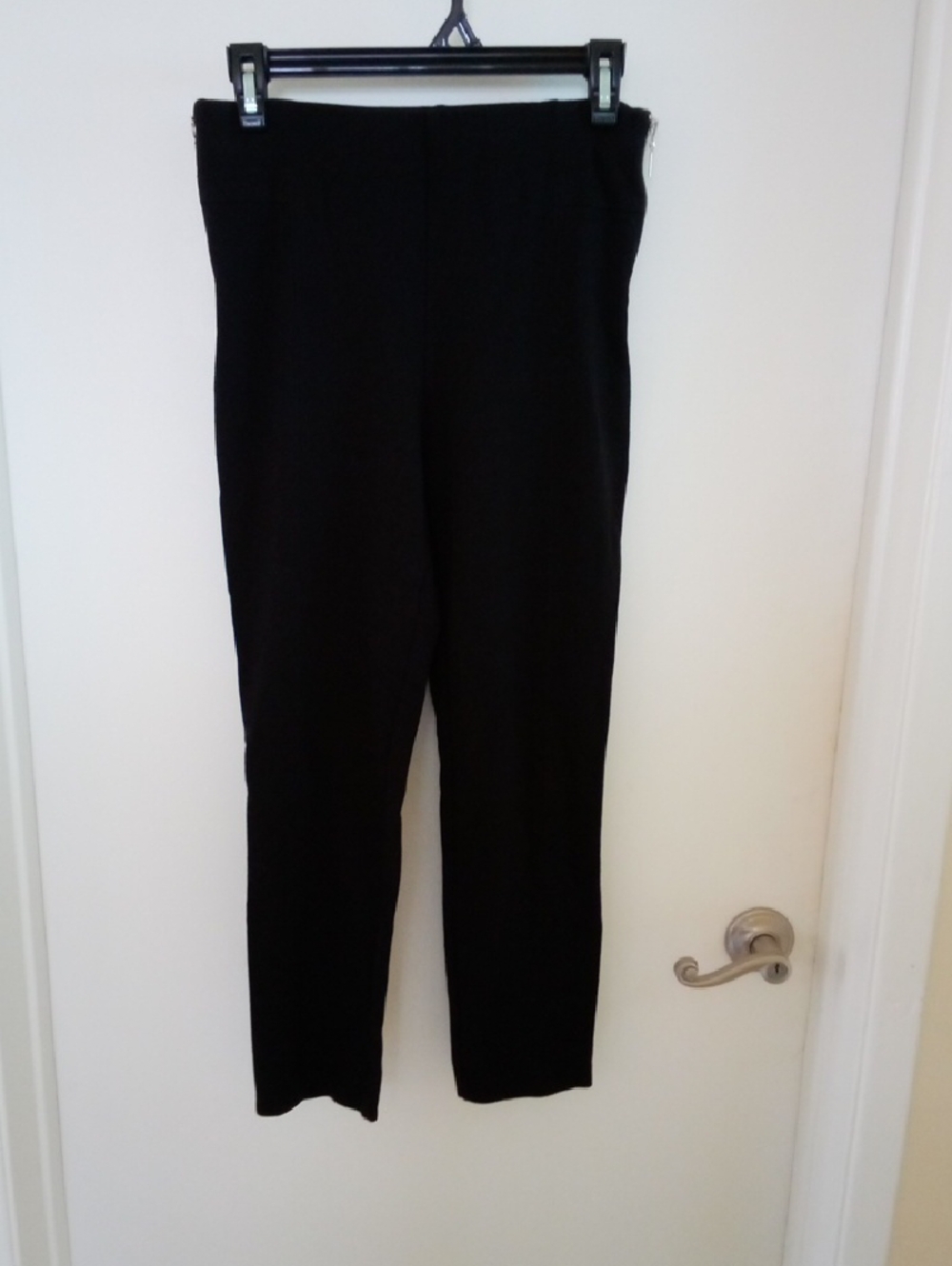 INC International Concepts Black Straight Leg Pants Stretchy Cottonlike Material